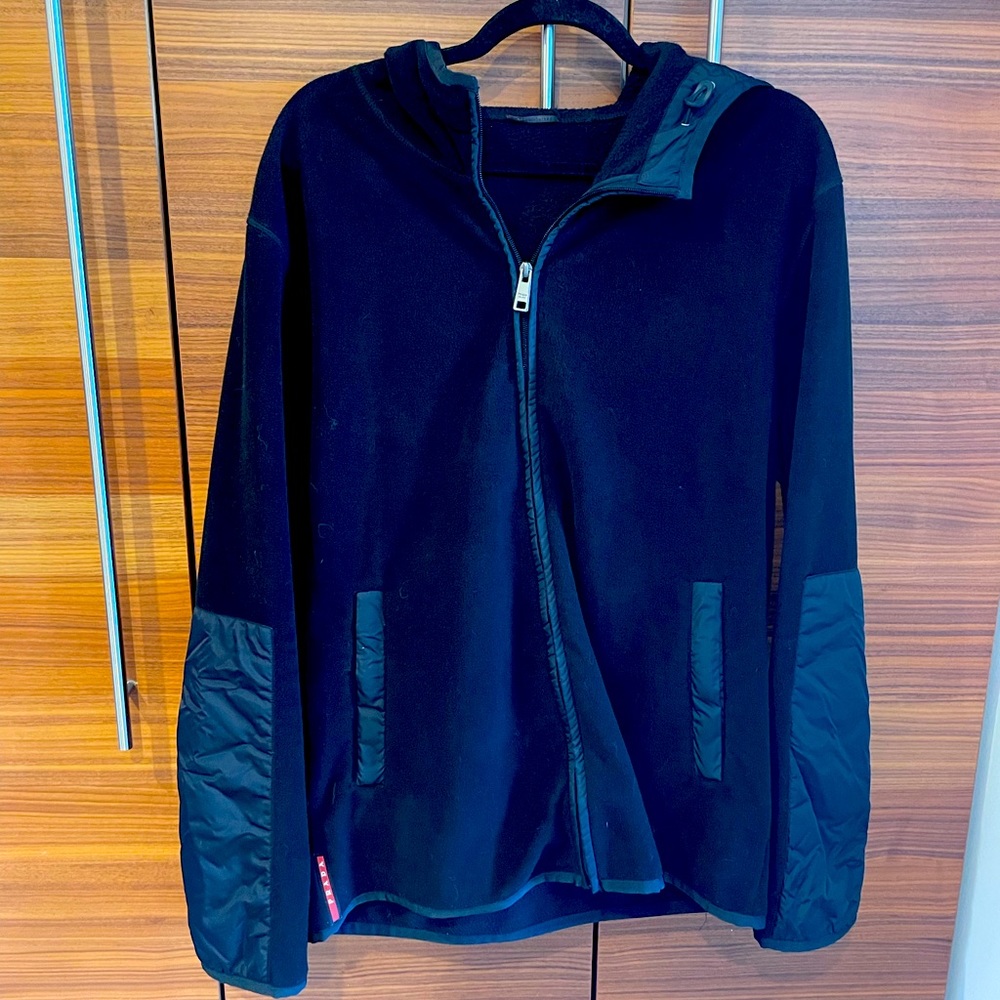 Men’s Hooded Prada Fleece Zip